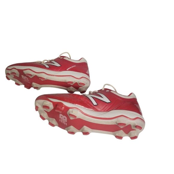 NEW BALANCE Cleats 10 red/white 4040v5 TPU Athletic Football‎ Baseball Outdoor - Picture 5 of 10
